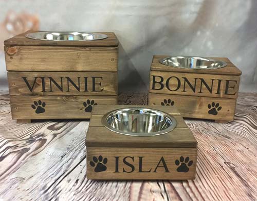 dog bowl wood