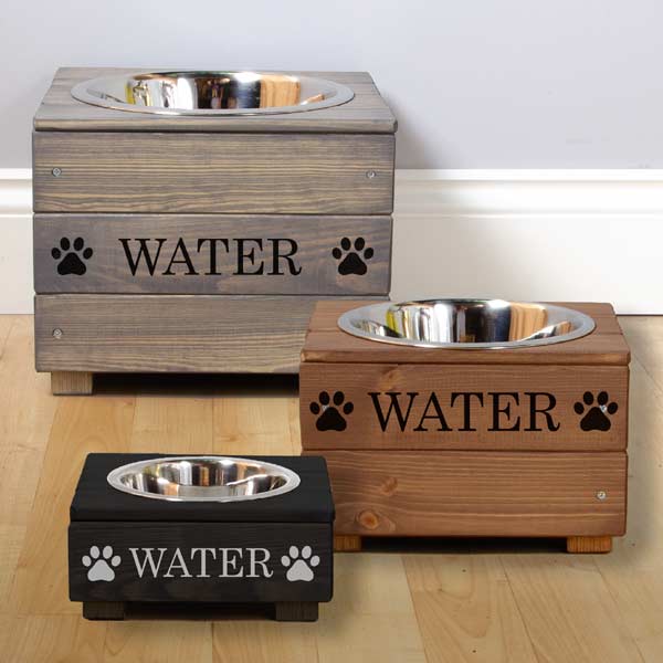 personalised raised dog bowls