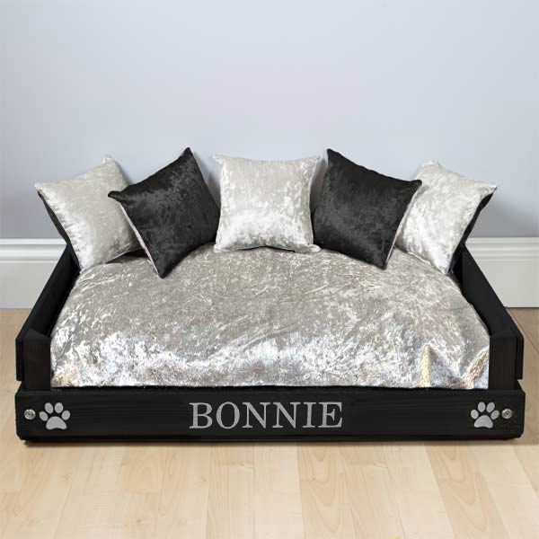 dog bed crushed velvet