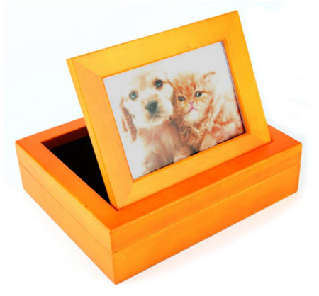 Stafford Luxury Wooden Memory Box With Photo Frame D For Dog Stafford Luxury Wooden Memory Box With