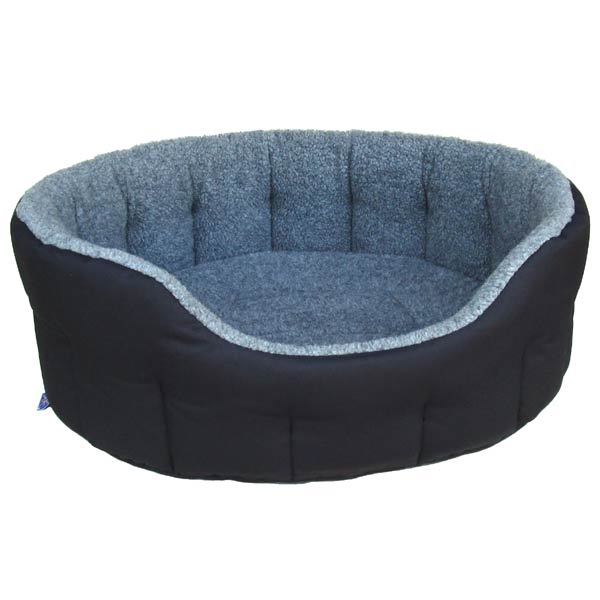 P&L Hardwearing Polyester Oval Fleece Lined Dog Bed UK Made D for Dog