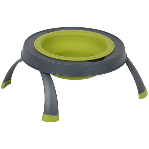 Collapsible Raised Dog Bowl Single Folds Flat