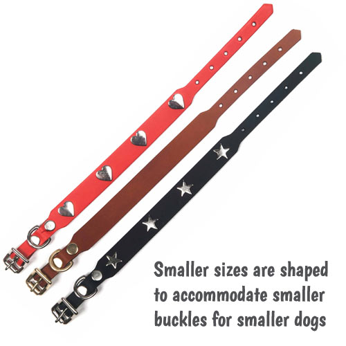 Studded Tan Leather Dog Collar