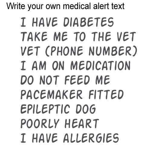 Medical Alert Dog Tag