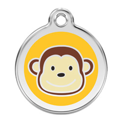 Medium Dog ID Tag - Monkey