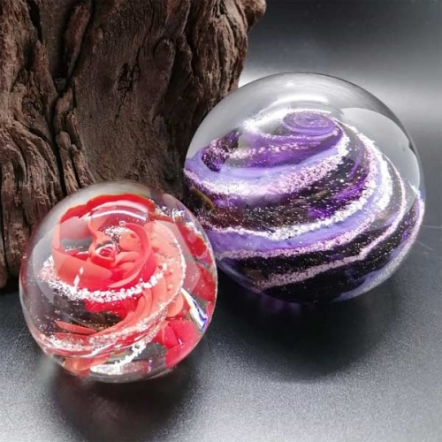 Memorial Ashes Glass Paperweight