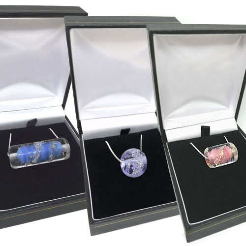 Glass Bead Cremation Ashes Necklace  UK Made