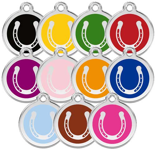 engraved dog tags horseshoe