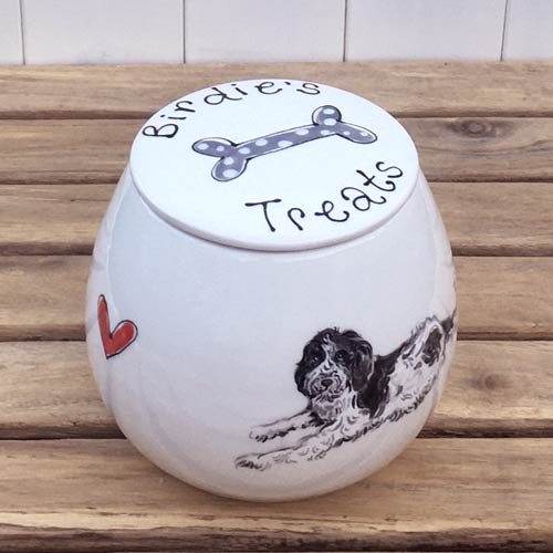 Treat Jar With Dog's Name & Portrait