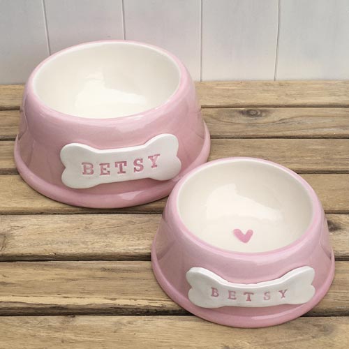 CRYSTAL DOG BOWL - PINK