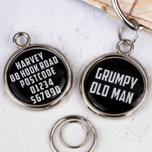 Printed Pet Tag - Grumpy Old Man
