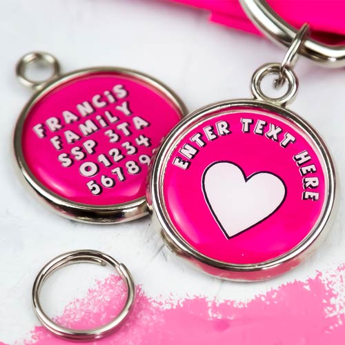 Pawesome Pet Tag - Heart & Text