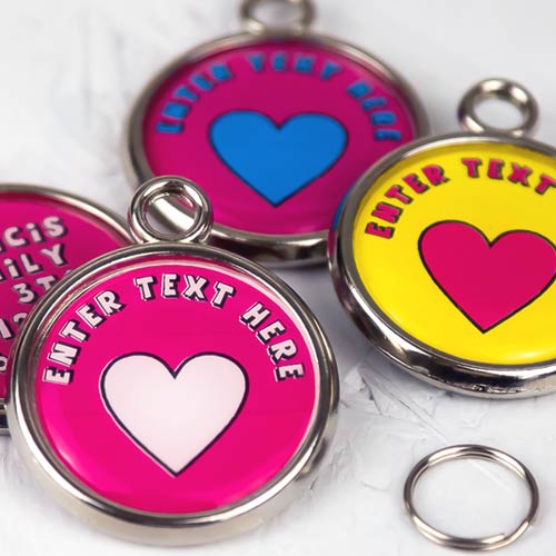 Pawesome Pet Tag - Heart & Text