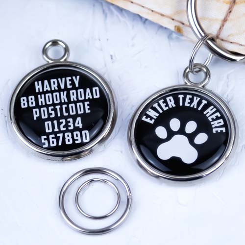 Pawesome Pet Tag - Paw & Text