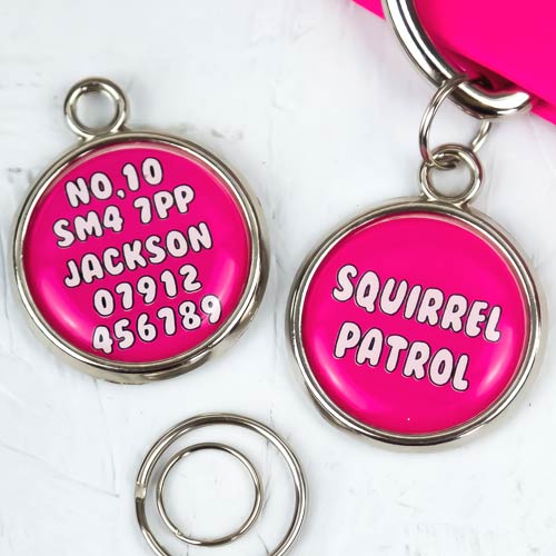 Printed Pet Tag - Squirrel Patrol