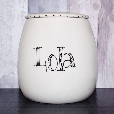 Personalised Ceramic Dog Treat Jar - Doodle