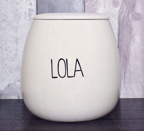 Personalised Ceramic Dog Treat Jar - Skinny