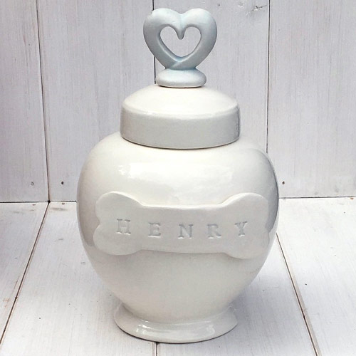 Personalised Ceramic Dog Urn - Bone