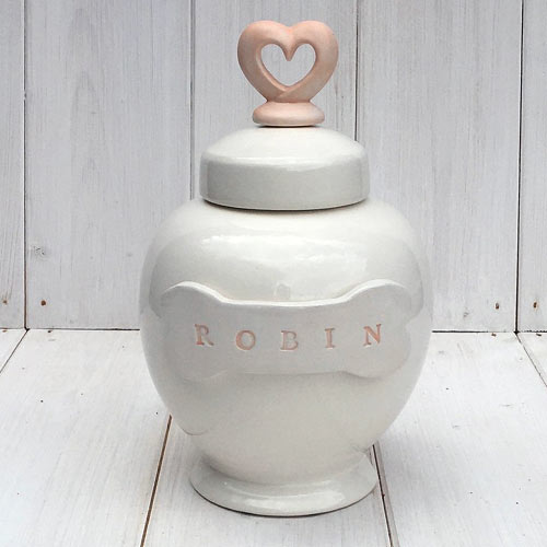 Personalised Ceramic Dog Urn - Bone