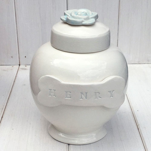 Personalised Ceramic Dog Urn - Bone