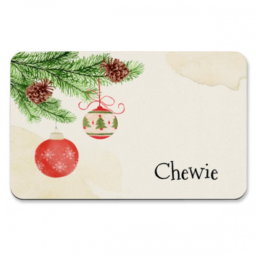 Personalised Dog Bowl Mats - Christmas
