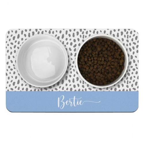 Personalised Dog Bowl Mat - Confetti