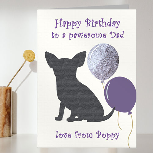 Dog Dad or Mum Birthday Card from the Dog UK