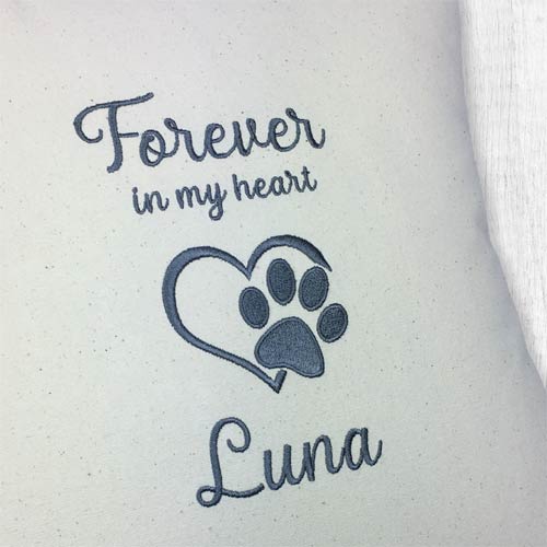 Personalised Dog Lover Cushion - Forever in my heart