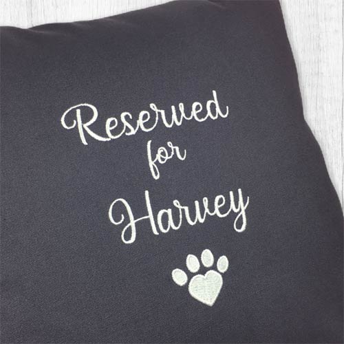 Personalised Dog Lover Cushion - Reserved For