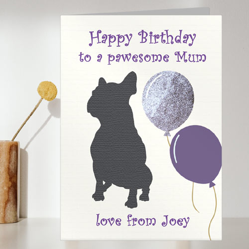 Personalised Dog Mum Birthday Card