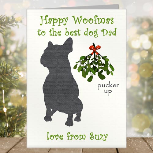 Dog Mum Dad Personalised Christmas Card