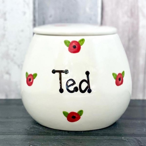 Personalised Ceramic Dog Treat Jar - Poppy