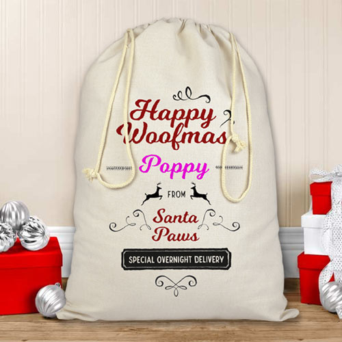 Personalised Dog Christmas Sack