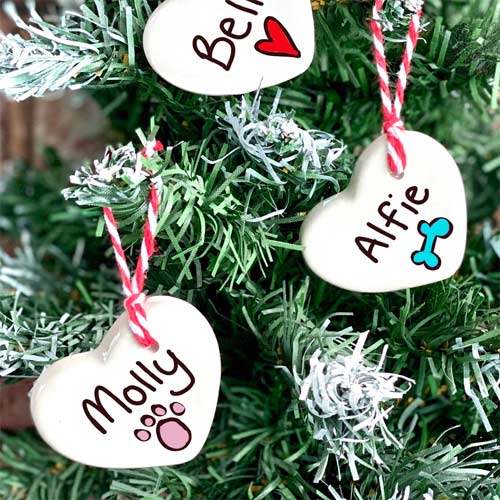 Personalised Heart Xmas Tree Ornament