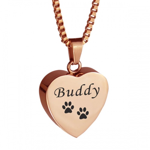 Dog Cremation Ashes Pet Necklace