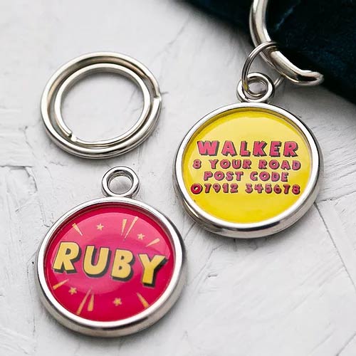 Superhero Personalised Pet Tag