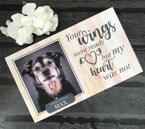 Personalised Pine Dog Memorial Block