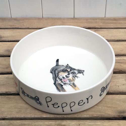 Portrait Personalised Dog Bowl