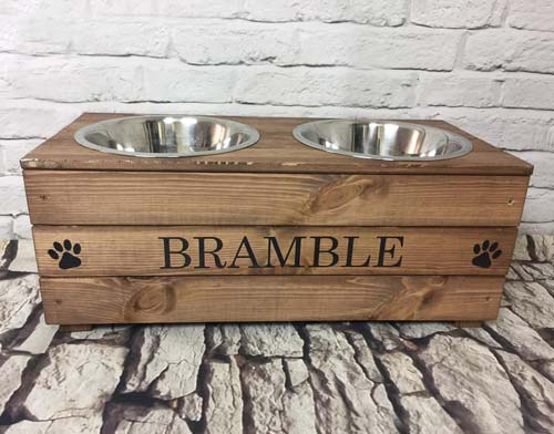 dog bowl wood