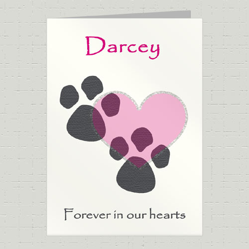 Personalised Dog Memorial Sympathy Card