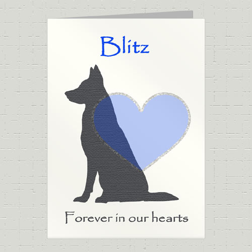 Personalised Dog Memorial Sympathy Card