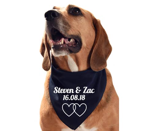 Personalised Wedding Day Dog Bandana