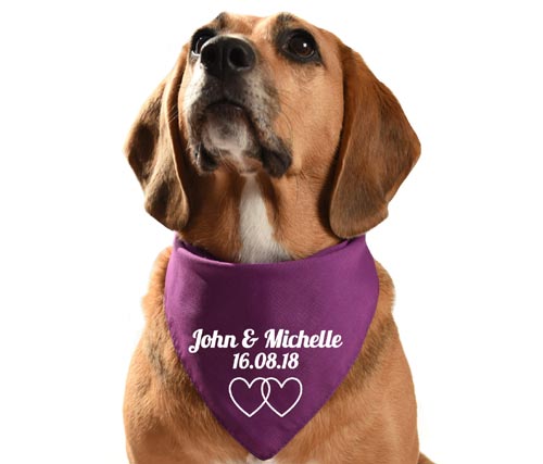 Personalised Wedding Day Dog Bandana