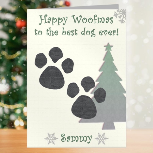 Personalised Christmas Card to the Dog