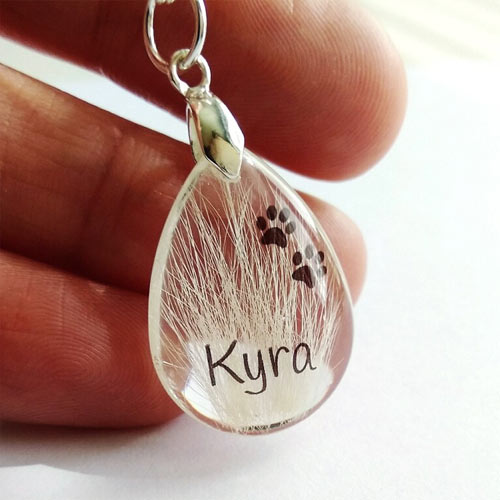 Pet Fur or Ashes Memorial Necklace