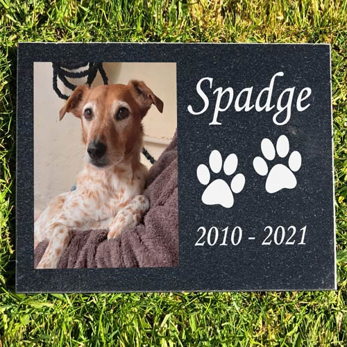 Granite Pet Memorial Photo Plaque