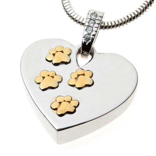 Belgravia Pet Ashes Pendant - Paw Heart