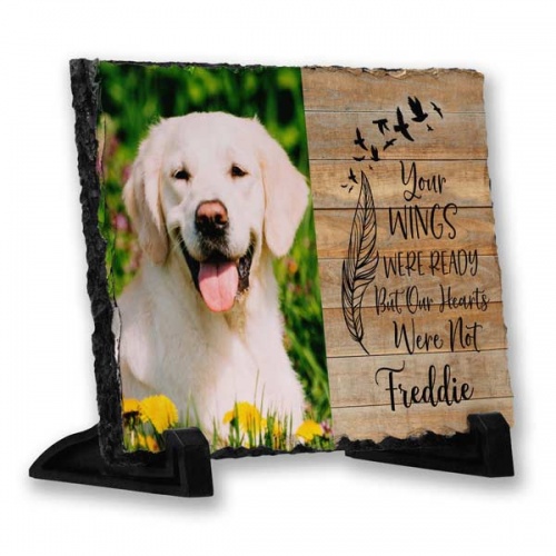 Personalised Photo Pet Memorial Slate