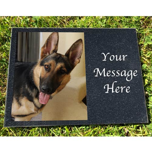 Granite Pet Memorial Photo Plaque