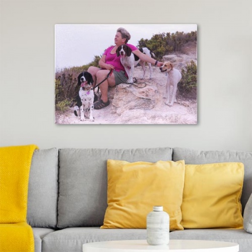 Photo on Printed Canvas